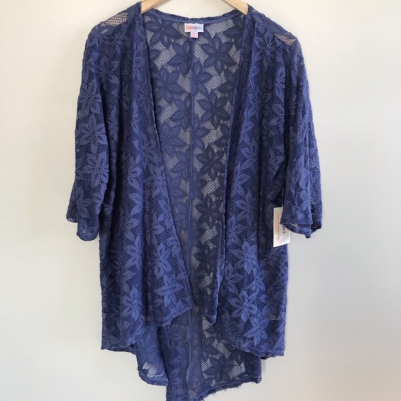 LuLaRoe Sweaters - Sold Lularoe Lindsay Floral Lace Cardigan Kimono S